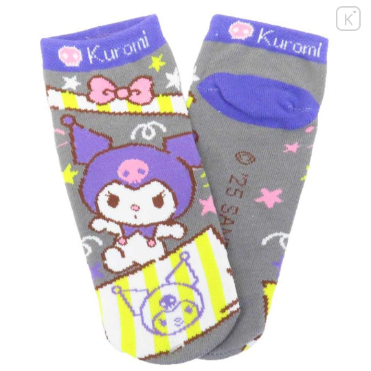 Japan Sanrio Socks - Kuromi : Surprised - 1