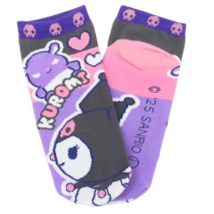 Japan Sanrio Socks - Kuromi : Chubby Face