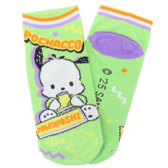 Japan Sanrio Socks - Pochacco : Relax Neon Green