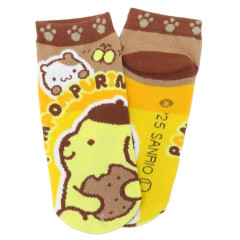Japan Sanrio Socks - Pompompurin : Chubby Face
