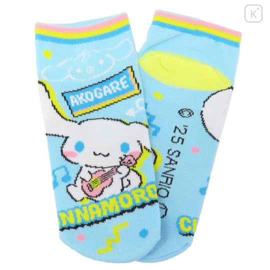 Japan Sanrio Socks - Cinnamoroll : Relax Music Sky Blue - 1