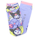 Japan Sanrio Socks - Kuromi : Happy Comic Purple - 1