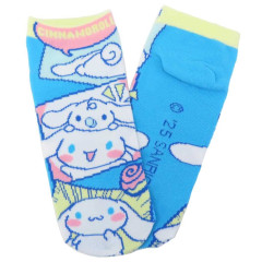 Japan Sanrio Socks - Cinnamoroll : Happy Comic Blue
