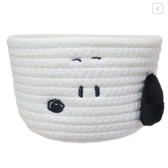 Japan Peanuts Desktop Storage Rope Basket (S) - Snoopy : Face - 1