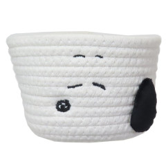 Japan Peanuts Desktop Storage Rope Basket (S) - Snoopy : Face Relax