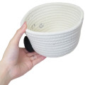 Japan Peanuts Desktop Storage Rope Basket (S) - Snoopy : Face Relax - 2
