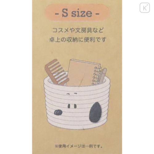 Japan Peanuts Desktop Storage Rope Basket (S) - Snoopy : Face Relax - 4