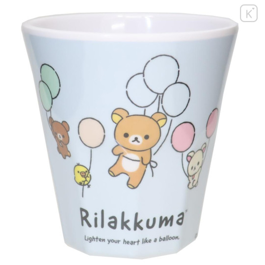 Japan San-X Melamine Tumbler - Rilakkuma : Lighten Heart Like A Balloon - 1