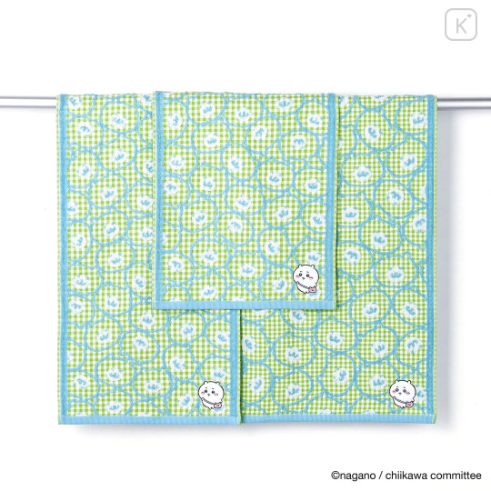 Japan Chiikawa Small Bath Towel - Chiikawa : Pochette Green - 2