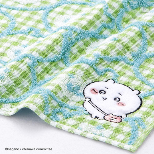 Japan Chiikawa Handkerchief - Chiikawa : Pochette Green - 2