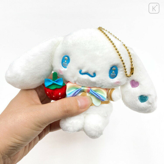 Japan Sanrio Mascot Holder - Cinnamoroll : 50th Anniversary Strawberry Newspaper - 3
