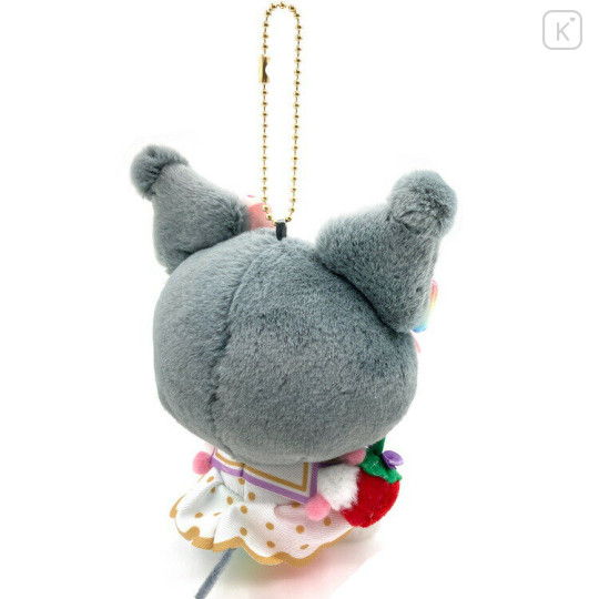 Japan Sanrio Mascot Holder - Kuromi : 50th Anniversary Strawberry Newspaper - 2