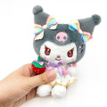 Japan Sanrio Mascot Holder - Kuromi : 50th Anniversary Strawberry Newspaper - 3