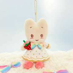 Japan Sanrio Mascot Holder - Marron Cream : Strawberry Newspaper 50th Anniversary