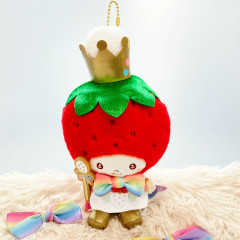 Japan Sanrio Mascot Holder - Strawberry King : 50th Anniversary Strawberry Newspaper
