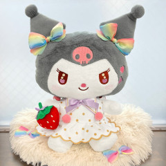 Japan Sanrio Plush Toy (M) - Kuromi : Strawberry Newspaper 50th Anniversary