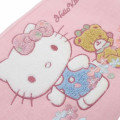 Japan Sanrio Sagara Embroidery Flat Cosmetic Pouch - Hello Kitty & Tiny Chum : Flower Pink - 4