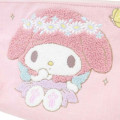 Japan Sanrio Sagara Embroidery Flat Cosmetic Pouch - My Melody : 50th Anniversary Fairy - 4