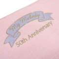 Japan Sanrio Sagara Embroidery Flat Cosmetic Pouch - My Melody : 50th Anniversary Fairy - 5