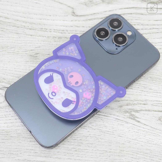 Japan Sanrio Pocopoco Smartphone Grip - Kuromi : Shaka Shaka Bead - 2