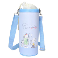 Japan Peanuts Insulated Cooler Plastic Bottle Holder - Snoopy : Dessert Time Blue