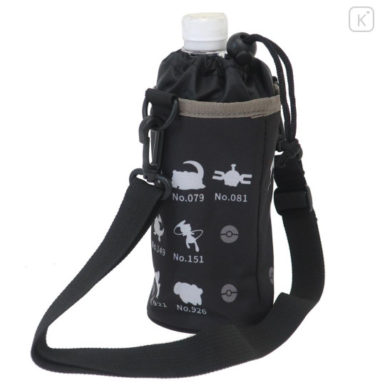 Japan Pokemon Insulated Cooler Plastic Bottle Holder - Silhouette Black White - 2