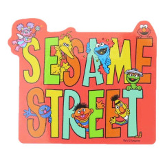 Japan Sesame Street Vinyl Sticker - Logo Red