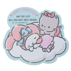 Japan Sanrio Vinyl Sticker - My Melody & Nyaninyunyenyon : Sleep Well Sweet Dream
