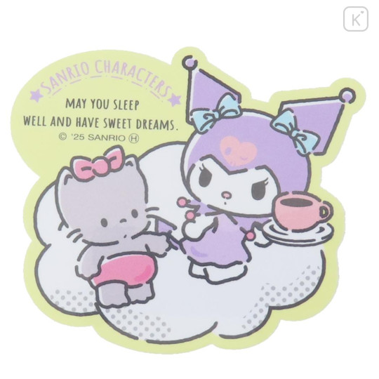 Japan Sanrio Vinyl Sticker - Kuromi & Nyaninyunyenyon : Sleep Well Sweet Dream - 1