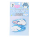 Japan Sanrio Sequins Hair Clip Set - Cinnamoroll & Milk Glitter Star - 1