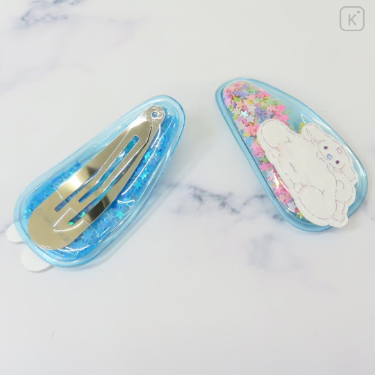 Japan Sanrio Sequins Hair Clip Set - Cinnamoroll & Milk Glitter Star - 2