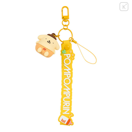 Japan Sanrio 3D Mascot Hand Strap - Pompompurin - 1