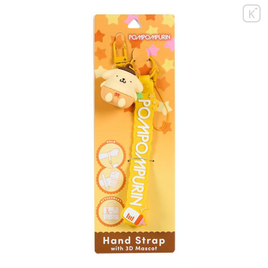 Japan Sanrio 3D Mascot Hand Strap - Pompompurin - 5