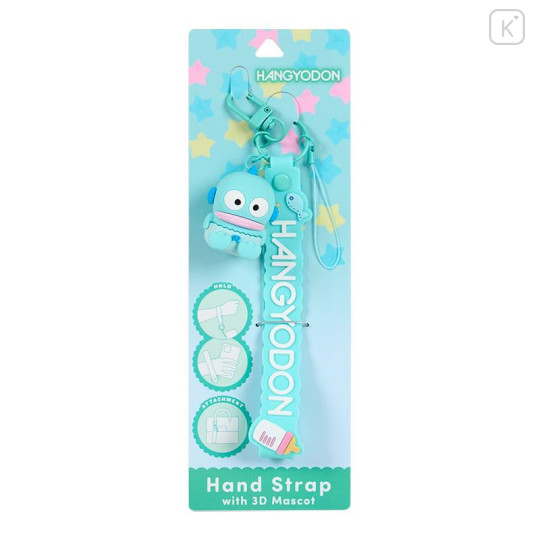 Japan Sanrio 3D Mascot Hand Strap - Hangyodon - 5