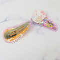 Japan Sanrio Sequins Hair Clip Set - Hello Kitty & Tiny Chum : Glitter Star - 2