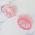 Japan Sanrio Glitter Lace Hair Tie Set - Hello Kitty & Tiny Chum : Ribbon - 2
