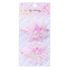 Japan Sanrio Glitter Lace Hair Tie Set - My Melody : Cherry
