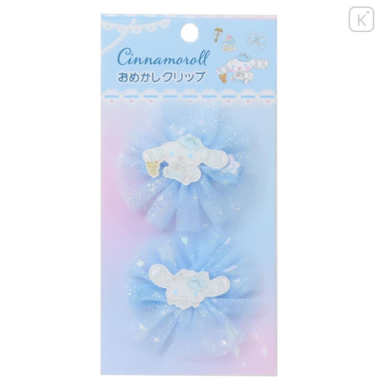 Japan Sanrio Glitter Lace Hair Clip Set - Cinnamoroll : Afternoon Tea - 1