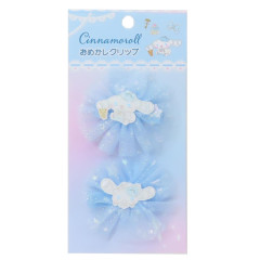 Japan Sanrio Glitter Lace Hair Clip Set - Cinnamoroll : Afternoon Tea