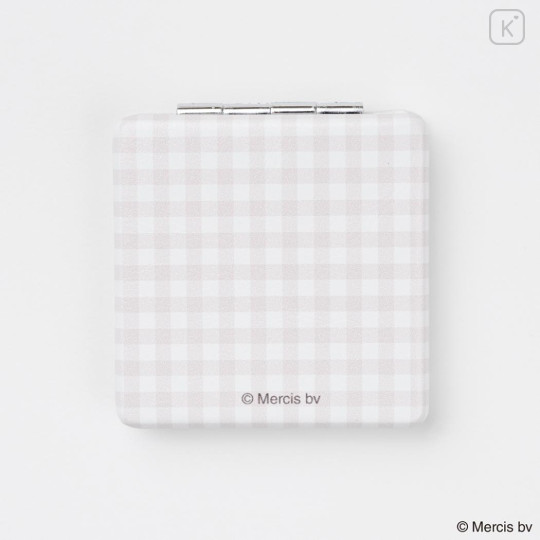 Japan Miffy 2-sided Compact Mirror - Miffy : Plaid - 2