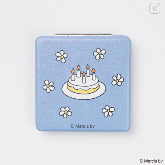 Japan Miffy 2-sided Compact Mirror - Miffy : Blue Flower Dress - 2