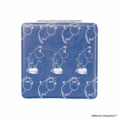 Japan Moomin 2-sided Compact Mirror - Moomintroll : Angry Blue Repeat