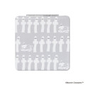 Japan Moomin 2-sided Compact Mirror - Hattifatteners : Grey Repeat - 1