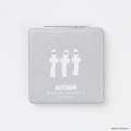 Japan Moomin 2-sided Compact Mirror - Hattifatteners : Grey Repeat - 2