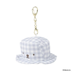 Japan Miffy Miniature Keychain - Boris : Hat Plaid