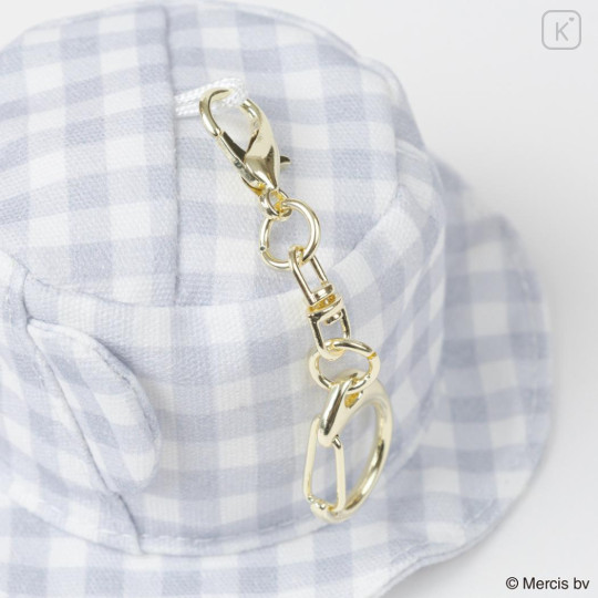 Japan Miffy Miniature Keychain - Boris : Hat Plaid - 3