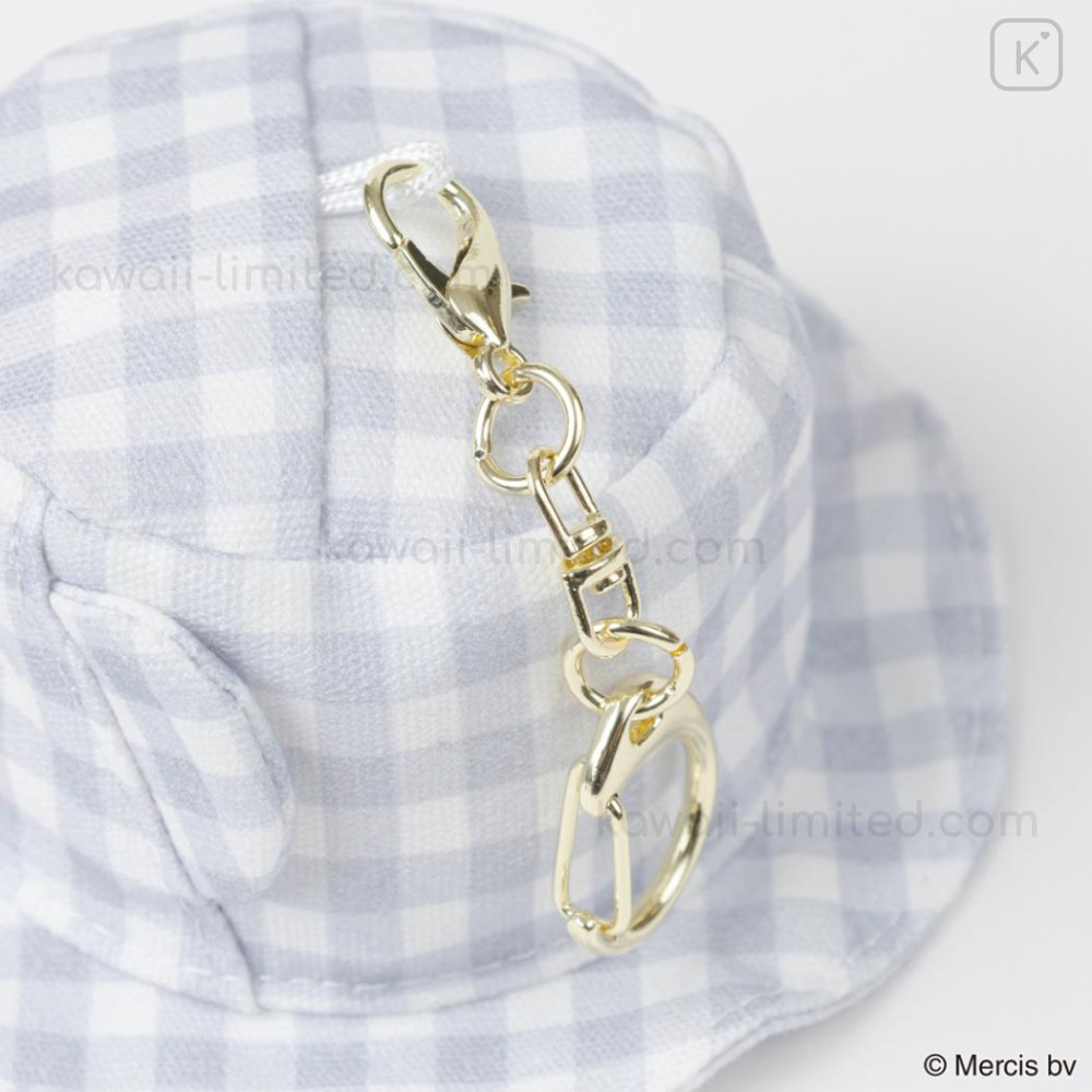 Japan Miffy Miniature Keychain - Boris : Hat Plaid | Kawaii