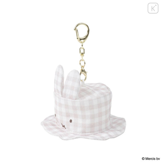 Japan Miffy Miniature Keychain - Miffy : Hat Plaid - 1