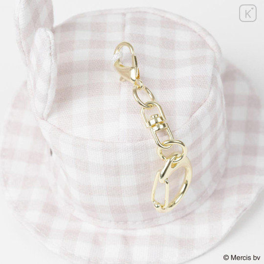 Japan Miffy Miniature Keychain - Miffy : Hat Plaid - 3
