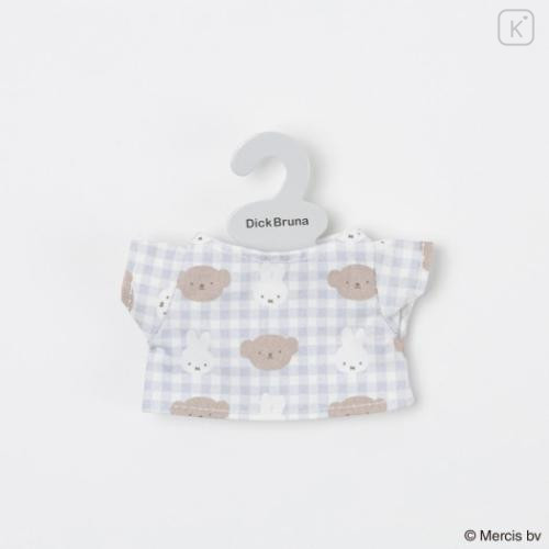 Japan Miffy Miniature Keychain - Boris & Miffy : T-shirt Plaid - 4